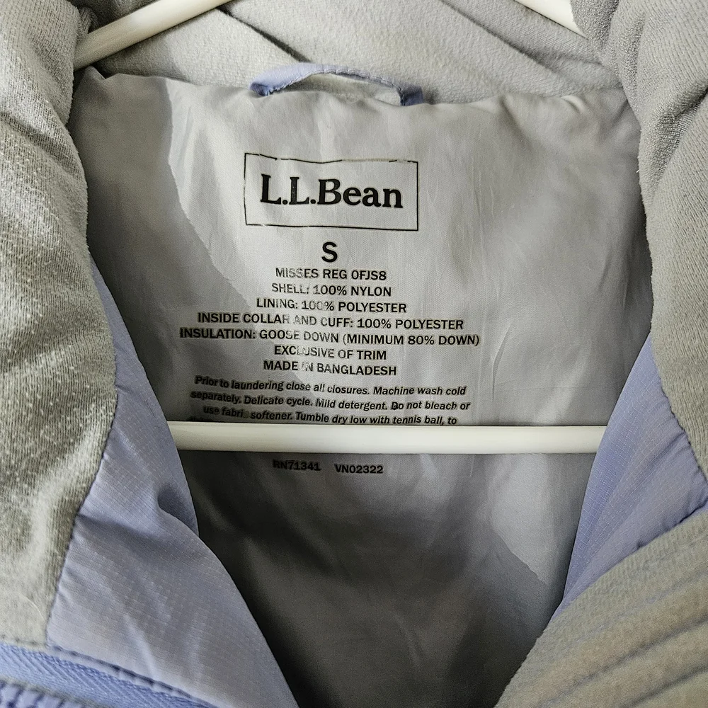 L.L. Bean Periwinkle Blue Puffer Jacket - Picture 2 of 5